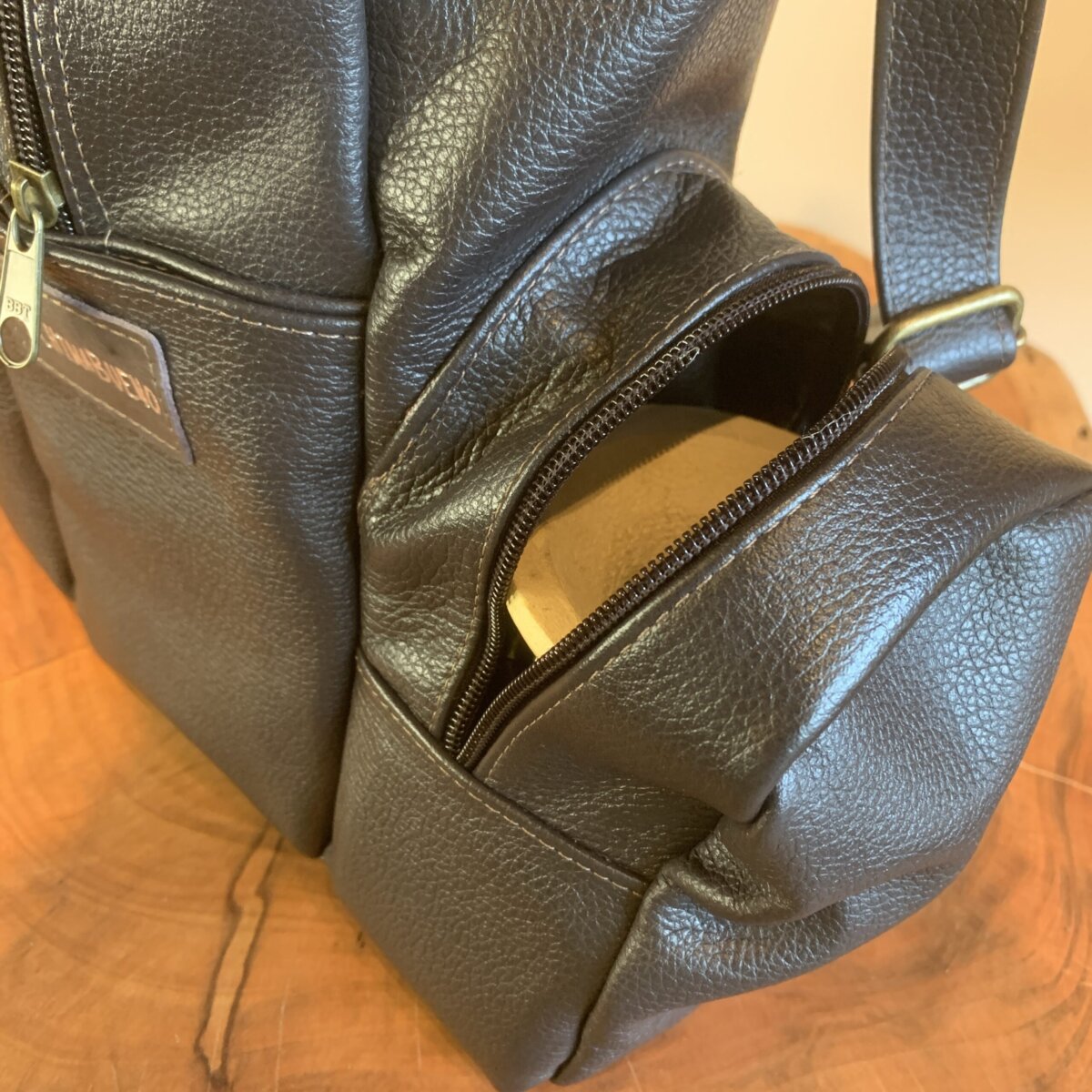 Mateira Garupa Couro Café - Imagem 2