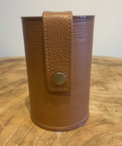 Porta Erva Mate Couro Orange