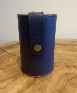 Porta Erva Mate Couro Marinho