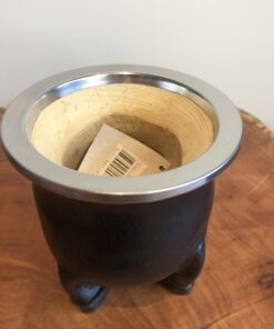 Alternative view of Cuia Uruguaia em Couro Preta