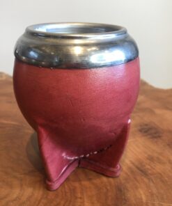 Cuia Coquinho Couro Rosa