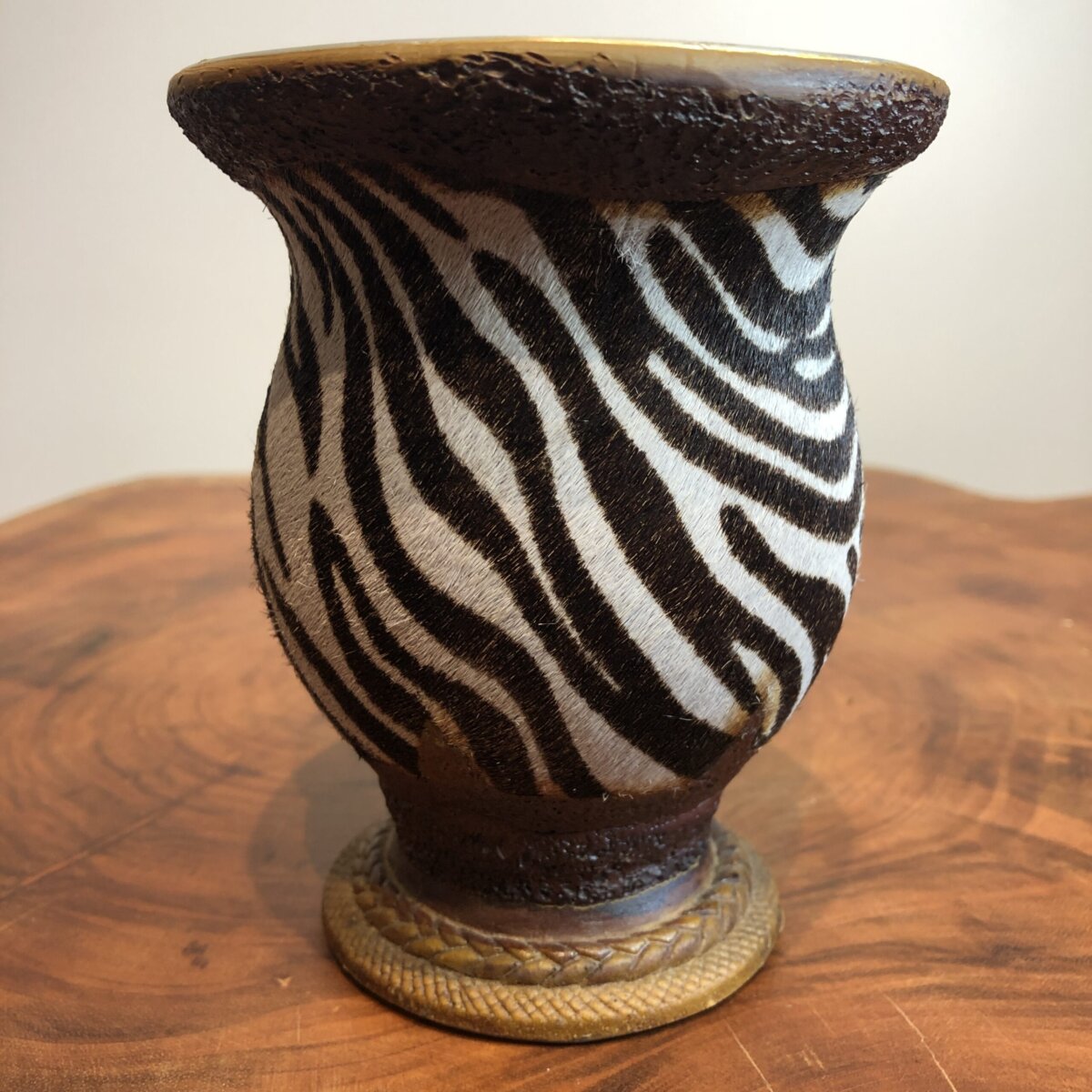 cuia animal print Zebra Branca