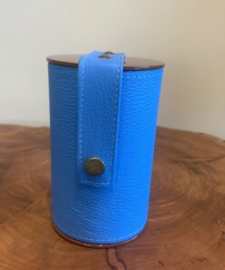 Porta Erva Mate Couro Azul