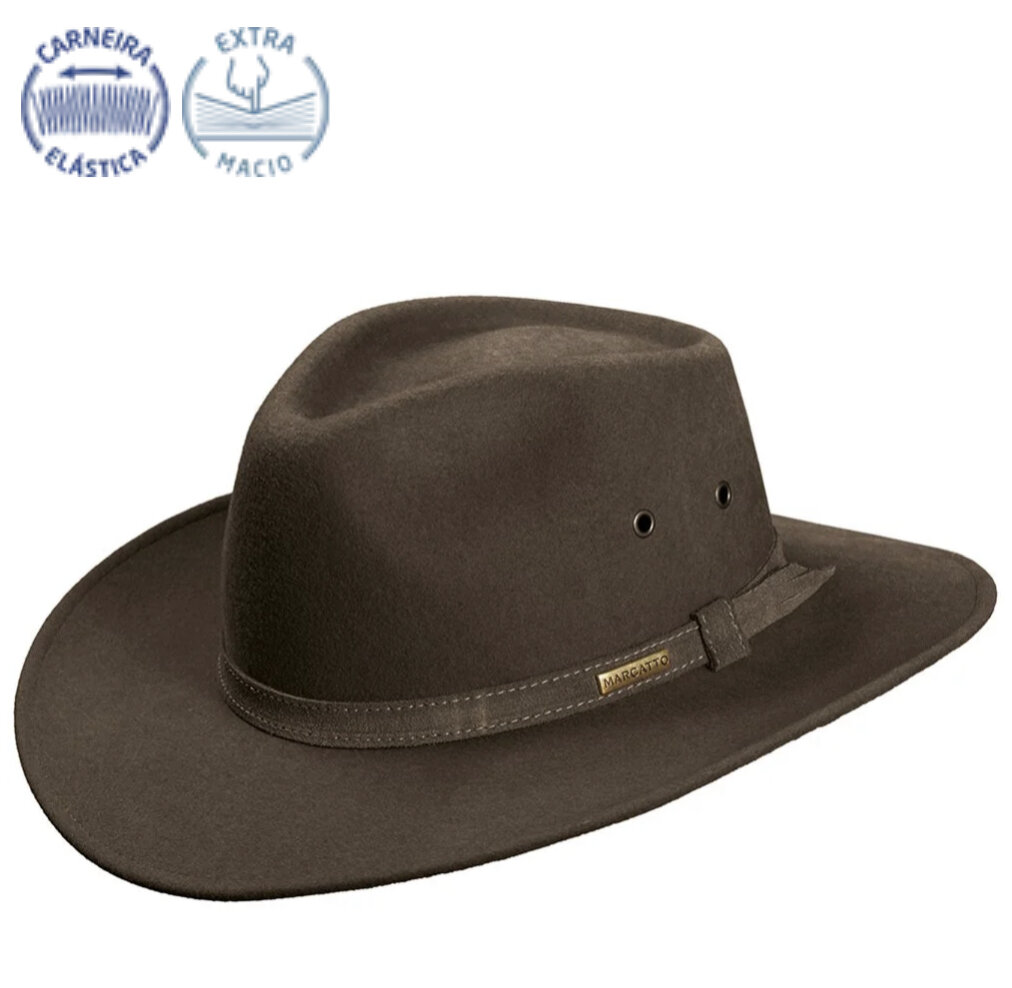 Chapéu Outback Feltro Marcatto - Tabaco 058