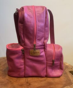 Mateira Garupa Couro Raspberry