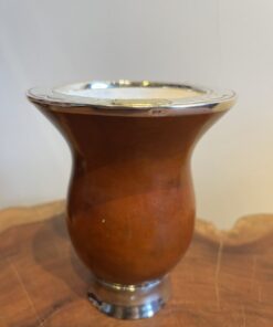 Cuia de Porongo Bocal Prata e Ouro 535