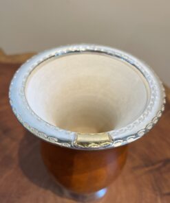 Cuia de Porongo Bocal em Prata e Ouro 549