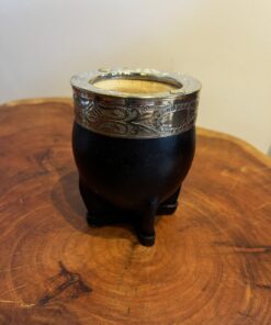 Cuia Uruguaia Imperial em Couro Preto