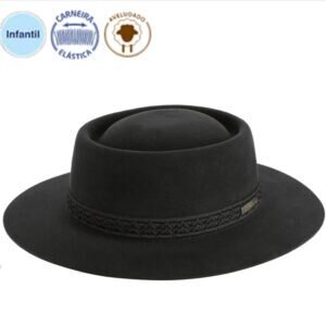 Chapéu Regional Aveludado Infantil Marcatto - Preto 049