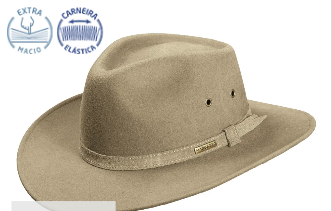 Chapéu Outback Feltro Marcatto Camel -056