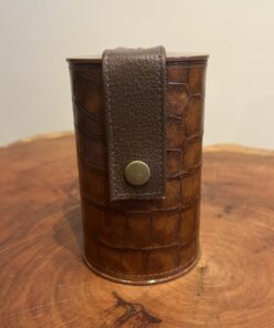 Porta Erva Mate Couro Croco