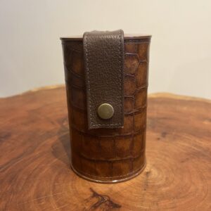 Porta Erva Mate Couro Croco