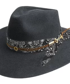 Chapéu Cavalgada Feltro 20x Marcatto Preto com Preto -060