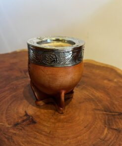 Cuia Uruguaia Imperial em Couro Caramelo