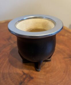 Alternative view of Cuia Uruguaia Tradicional Couro Preto