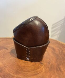 Alternative view of Cuia Gajeta em Couro Café com Suporte