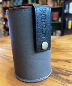 Porta Erva Mate Couro Chumbo