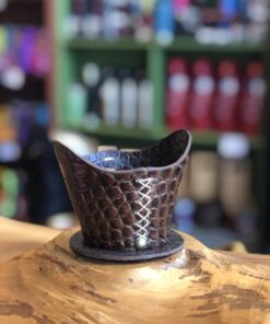 Porta Cuia em Couro Croco