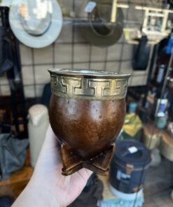 Cuia Uruguaia Imperial em Couro Chocolate