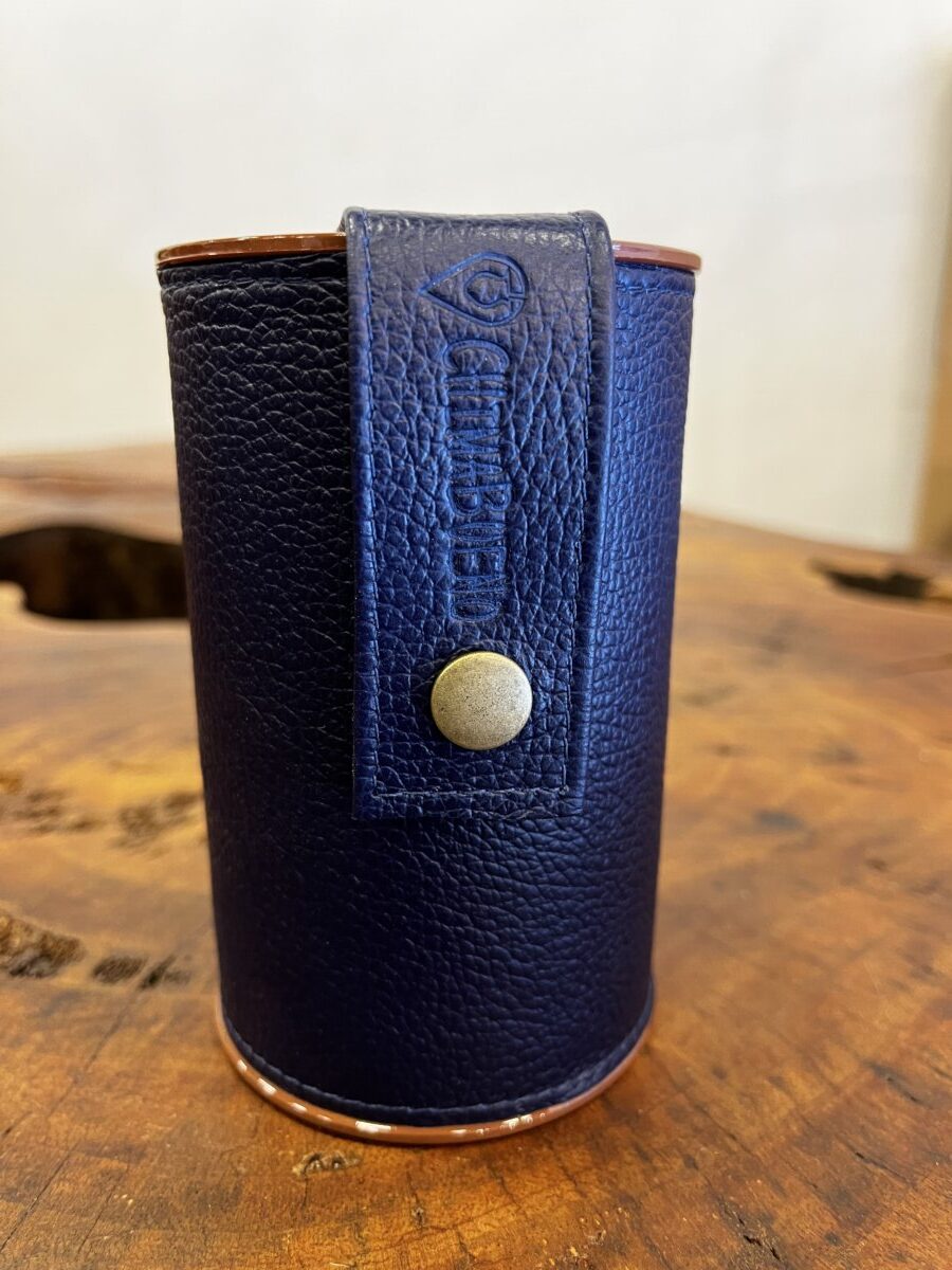Porta Erva Mate Couro Navy