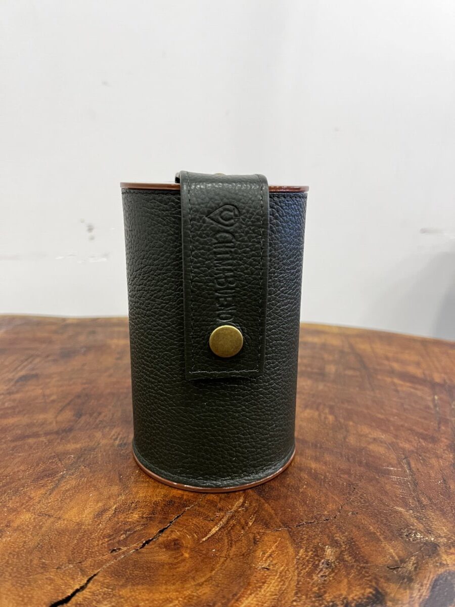 Porta Erva Mate Couro Verde Mate