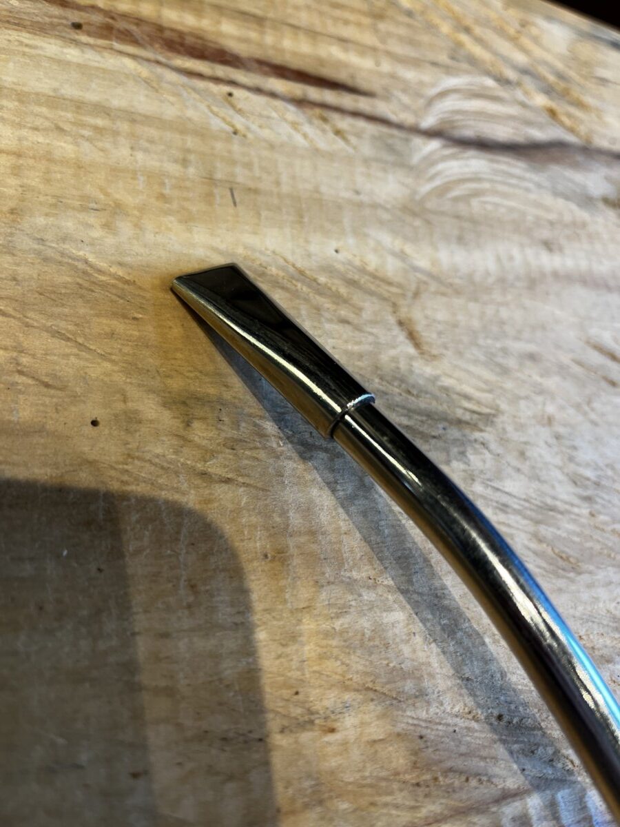 Bomba de Alpaca Curvada Lisa - Imagem 2