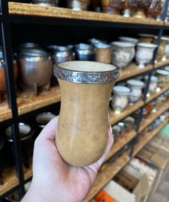 Cuia Bago de Touro Clara com Alpaca - A2