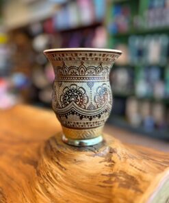 Cuia Trabalhada a Laser com Glitter A21