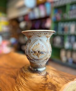 Cuia Trabalhada a Laser com Glitter A27